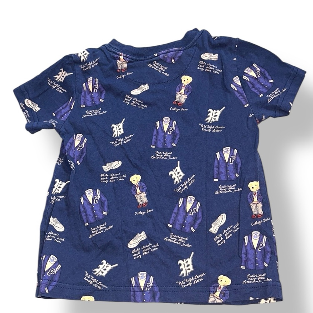 Polo Ralph Lauren Bear Cotton Tee Kids 3T Blue